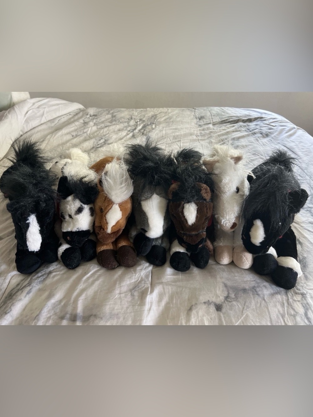 Lot of 7 Rare Wells Fargo horse plush King Billy Dandy Prince Maggie Mollie Al